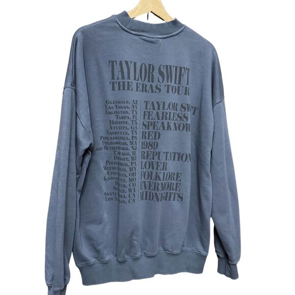 NEW *Authentic* Eras Tour Blue Crewneck Sweatshirt Taylor Swift 2023 size Small - Picture 3 of 6